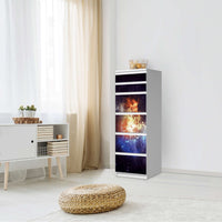 Klebefolie Nebula - IKEA Malm Kommode 6 Schubladen (schmal) - Schlafzimmer