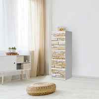 Klebefolie Sandstein - IKEA Malm Kommode 6 Schubladen (schmal) - Schlafzimmer