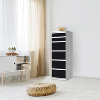 Klebefolie Schwarz - IKEA Malm Kommode 6 Schubladen (schmal) - Schlafzimmer