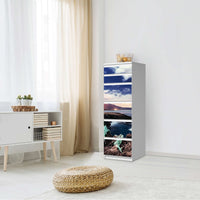 Klebefolie Seaside - IKEA Malm Kommode 6 Schubladen (schmal) - Schlafzimmer