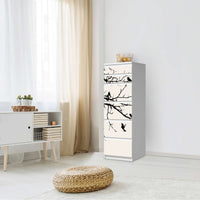 Klebefolie Tree and Birds 1 - IKEA Malm Kommode 6 Schubladen (schmal) - Schlafzimmer