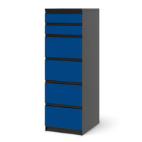 Klebefolie Blau Dark - IKEA Malm Kommode 6 Schubladen (schmal) - schwarz