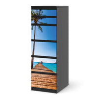 Klebefolie Caribbean - IKEA Malm Kommode 6 Schubladen (schmal) - schwarz