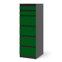 Klebefolie Grün Dark - IKEA Malm Kommode 6 Schubladen (schmal) - schwarz
