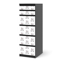 Klebefolie Hoppel - IKEA Malm Kommode 6 Schubladen (schmal) - schwarz