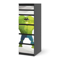 Klebefolie Mr. Green - IKEA Malm Kommode 6 Schubladen (schmal) - schwarz