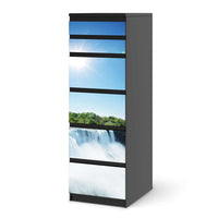 Klebefolie Niagara Falls - IKEA Malm Kommode 6 Schubladen (schmal) - schwarz