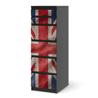 Klebefolie Union Jack - IKEA Malm Kommode 6 Schubladen (schmal) - schwarz