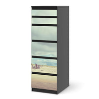 Klebefolie Wellenbrecher - IKEA Malm Kommode 6 Schubladen (schmal) - schwarz