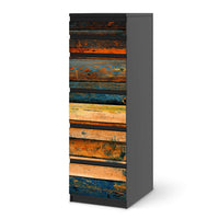 Klebefolie Wooden - IKEA Malm Kommode 6 Schubladen (schmal) - schwarz