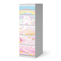 Klebefolie Candyland - IKEA Malm Kommode 6 Schubladen (schmal) - weiss