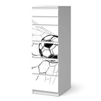 Klebefolie Eingenetzt - IKEA Malm Kommode 6 Schubladen (schmal) - weiss