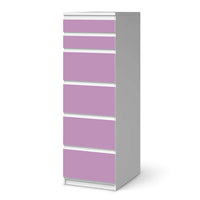Klebefolie Flieder Light - IKEA Malm Kommode 6 Schubladen (schmal) - weiss