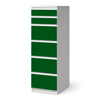Klebefolie Grün Dark - IKEA Malm Kommode 6 Schubladen (schmal) - weiss