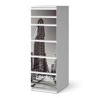 Klebefolie Manhattan - IKEA Malm Kommode 6 Schubladen (schmal) - weiss
