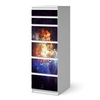 Klebefolie Nebula - IKEA Malm Kommode 6 Schubladen (schmal) - weiss