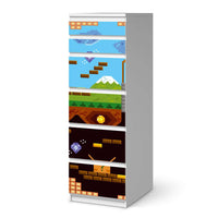 Klebefolie Pixelmania - IKEA Malm Kommode 6 Schubladen (schmal) - weiss
