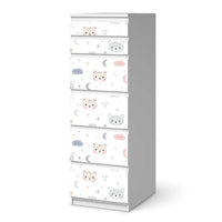 Klebefolie Sweet Dreams - IKEA Malm Kommode 6 Schubladen (schmal) - weiss