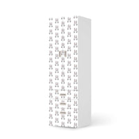 Klebefolie Hoppel - IKEA Stuva / Fritids kombiniert - 3 Schubladen und 2 große Türen - weiss
