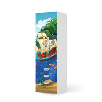 Klebefolie Pirates - IKEA Stuva / Fritids kombiniert - 3 Schubladen und 2 große Türen - weiss