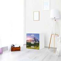 Klebefolie Alpenblick - IKEA Stuva / Fritids Kommode - 4 Schubladen - Kinderzimmer
