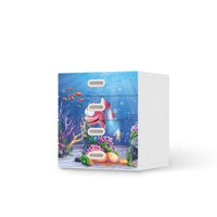 Klebefolie Bubbles - IKEA Stuva / Fritids Kommode - 4 Schubladen - weiss