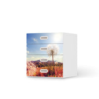 Klebefolie Dandelion - IKEA Stuva / Fritids Kommode - 4 Schubladen - weiss