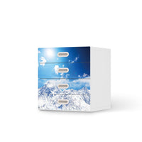 Klebefolie Everest - IKEA Stuva / Fritids Kommode - 4 Schubladen - weiss
