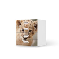 Klebefolie Simba - IKEA Stuva / Fritids Kommode - 4 Schubladen - weiss