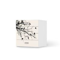 Klebefolie Tree and Birds 1 - IKEA Stuva / Fritids Kommode - 4 Schubladen - weiss
