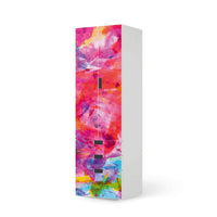 Klebefolie Abstract Watercolor - IKEA Stuva kombiniert - 3 Schubladen und 2 große Türen (Kombination 1) - weiss