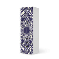 Klebefolie Blue Mandala - IKEA Stuva kombiniert - 3 Schubladen und 2 große Türen (Kombination 1) - weiss