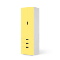 Klebefolie Gelb Light - IKEA Stuva kombiniert - 3 Schubladen und 2 große Türen (Kombination 1) - weiss