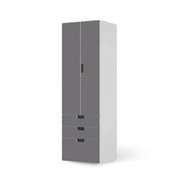 Klebefolie Grau Light - IKEA Stuva kombiniert - 3 Schubladen und 2 große Türen (Kombination 1) - weiss