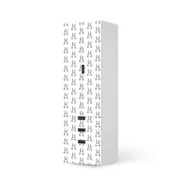 Klebefolie Hoppel - IKEA Stuva kombiniert - 3 Schubladen und 2 große Türen (Kombination 1) - weiss