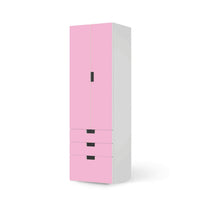 Klebefolie Pink Light - IKEA Stuva kombiniert - 3 Schubladen und 2 große Türen (Kombination 1) - weiss