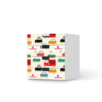 Klebefolie Cars - IKEA Stuva Kommode - 4 Schubladen - weiss