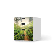 Klebefolie Green Tea Fields - IKEA Stuva Kommode - 4 Schubladen - weiss