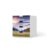Klebefolie Herbstwald - IKEA Stuva Kommode - 4 Schubladen - weiss