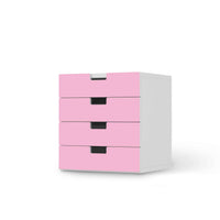 Klebefolie Pink Light - IKEA Stuva Kommode - 4 Schubladen - weiss