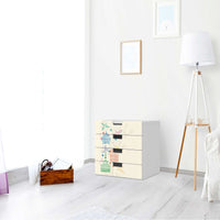Klebefolie Birdcage - IKEA Stuva Kommode - 4 Schubladen - Wohnzimmer