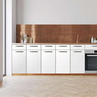 Küchenfolie -Weiß - Unterschrank 160x80 cm - Front