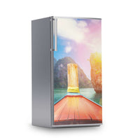 Kühlschrank Folie -Blue Water Lagoon- Kühlschrank 60x120 cm