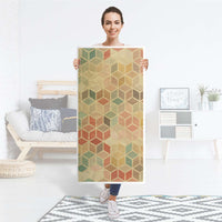 Kühlschrank Folie 3D Retro - Küche - Kühlschrankgröße 60x120 cm