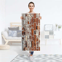 Kühlschrank Folie Backstein - Küche - Kühlschrankgröße 60x120 cm