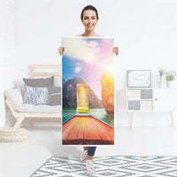 Kühlschrank Folie Blue Water Lagoon - Küche - Kühlschrankgröße 60x120 cm