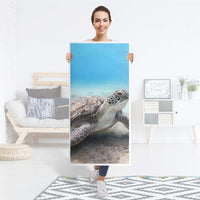 Kühlschrank Folie Green Sea Turtle - Küche - Kühlschrankgröße 60x120 cm
