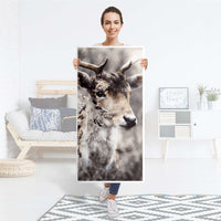 Kühlschrank Folie Hirsch - Küche - Kühlschrankgröße 60x120 cm