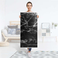Kühlschrank Folie Marmor schwarz - Küche - Kühlschrankgröße 60x120 cm