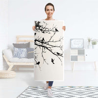 Kühlschrank Folie Tree and Birds 1 - Küche - Kühlschrankgröße 60x120 cm